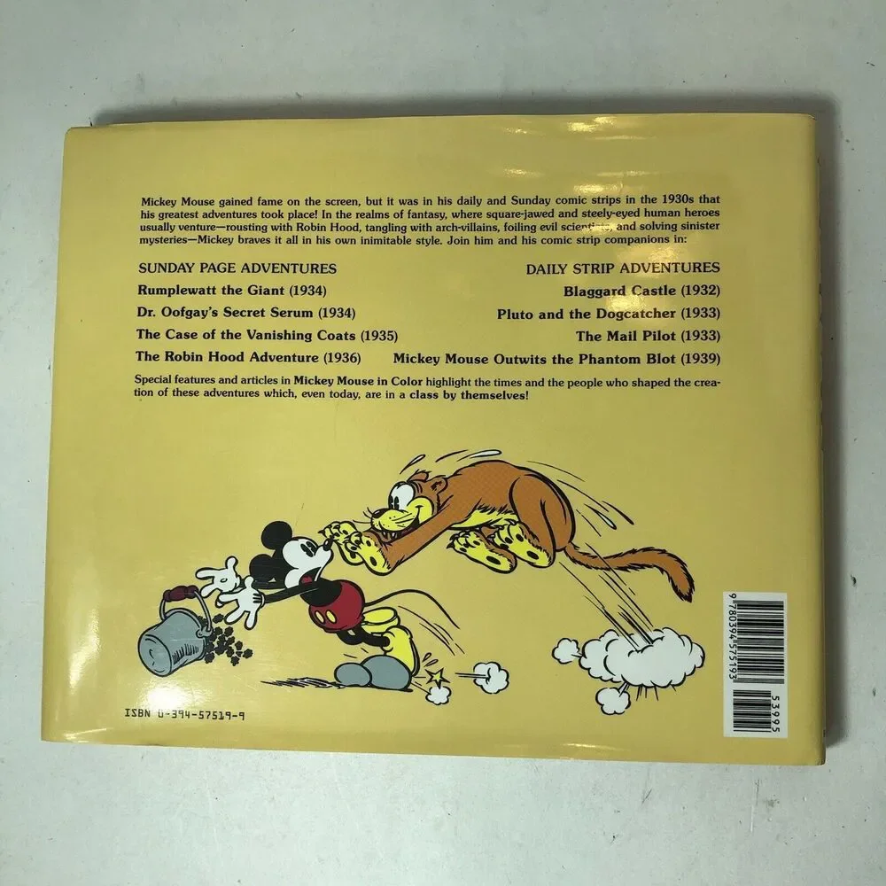 Walt Disney's Mickey Mouse in Color Gottfredson 1988 HC‎ First Edition Vintage B